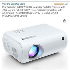 Projector with iOS adapter